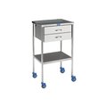 Pedigo Table, 16 X 20 w/ Shelf, 2 Drawers, No Rail SG-80-C-SS